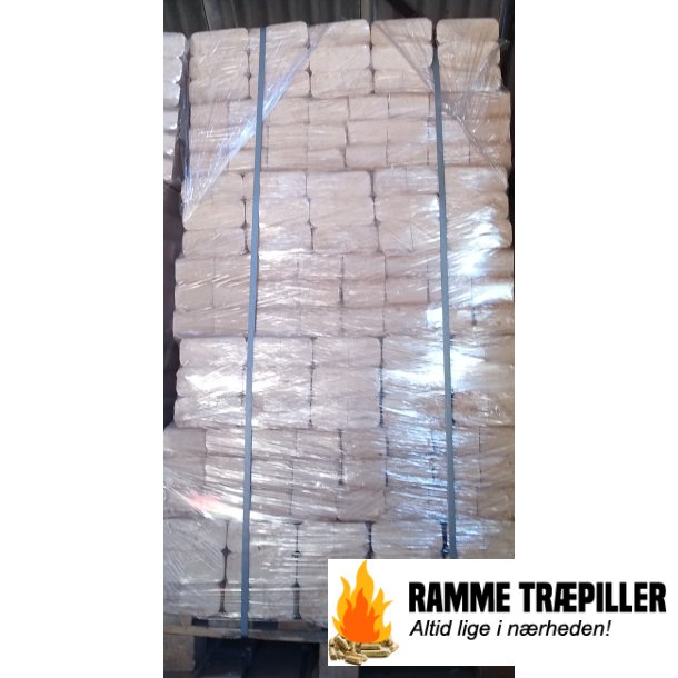 Trbriketter - 960 kg. Kilopris : 2,70 kr/kg.