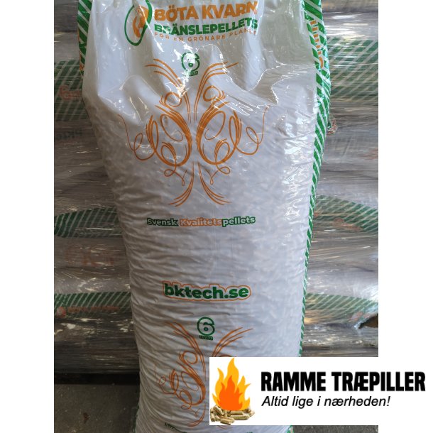 Bta Kvarn fra Sverige 6 mm Premium trpille 832 kg 52 x 16 kg. Kilopris 2,70 kr pr kilo.