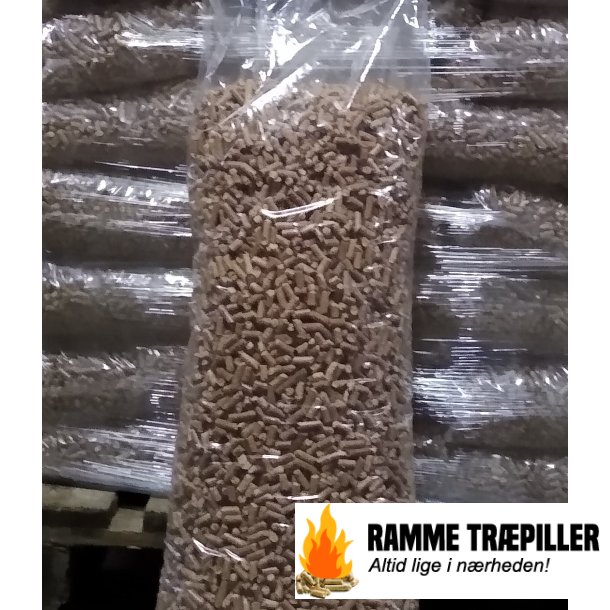 Ramme Pilen 8 mm Premium 896 kg/pl 56 x 16 kg. Kilopris 2,90 kr/kg. Askeindhold 0,2-0,4%